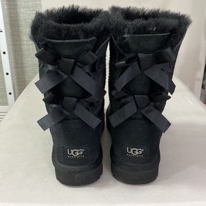 Ugg Bailey Bow Black Boots - 7